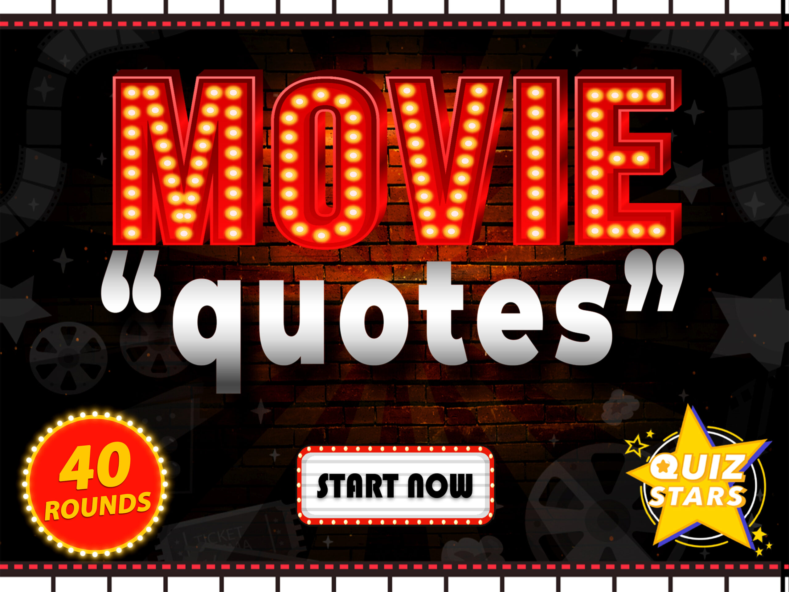 Movie Quote Quiz Game – 40 Rounds of Questions